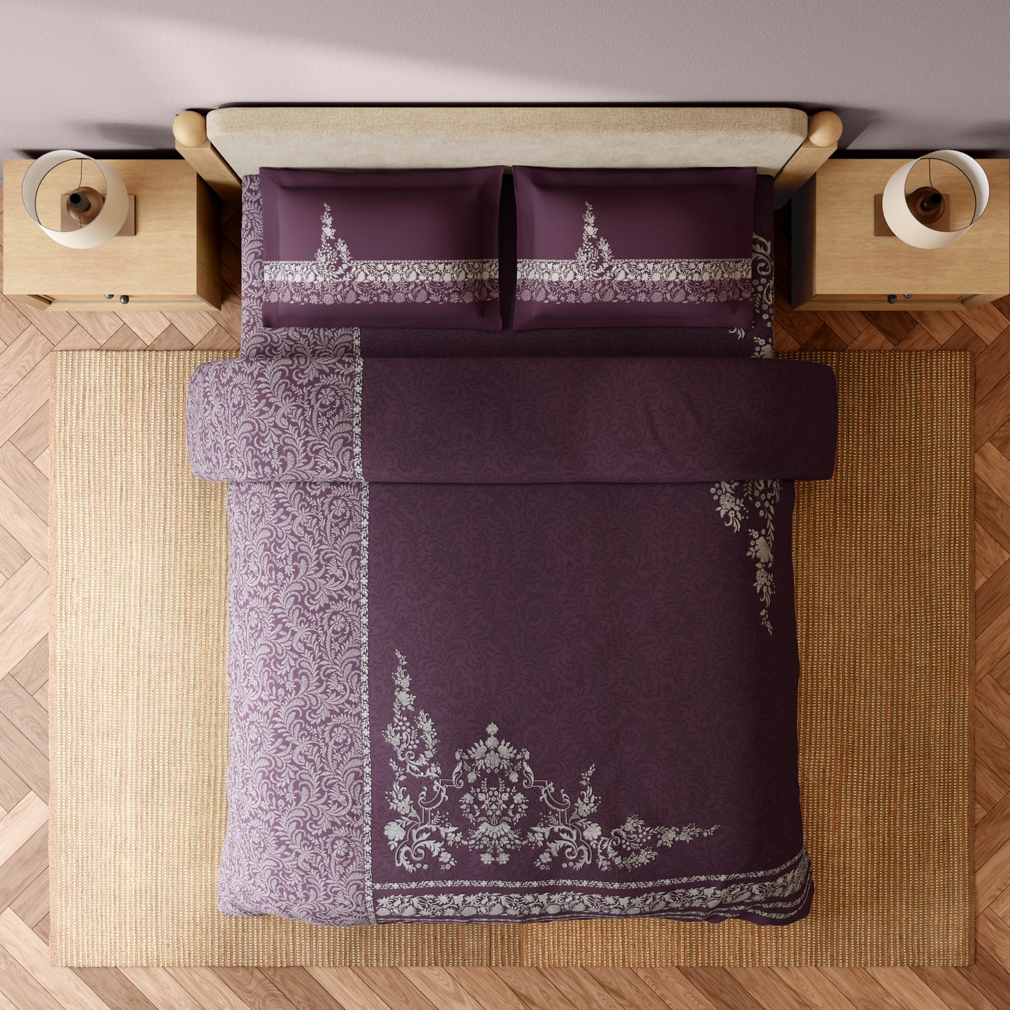 BIDRIWARE RANGANA DIGITAL Bedsheets Large 300TC 1087451