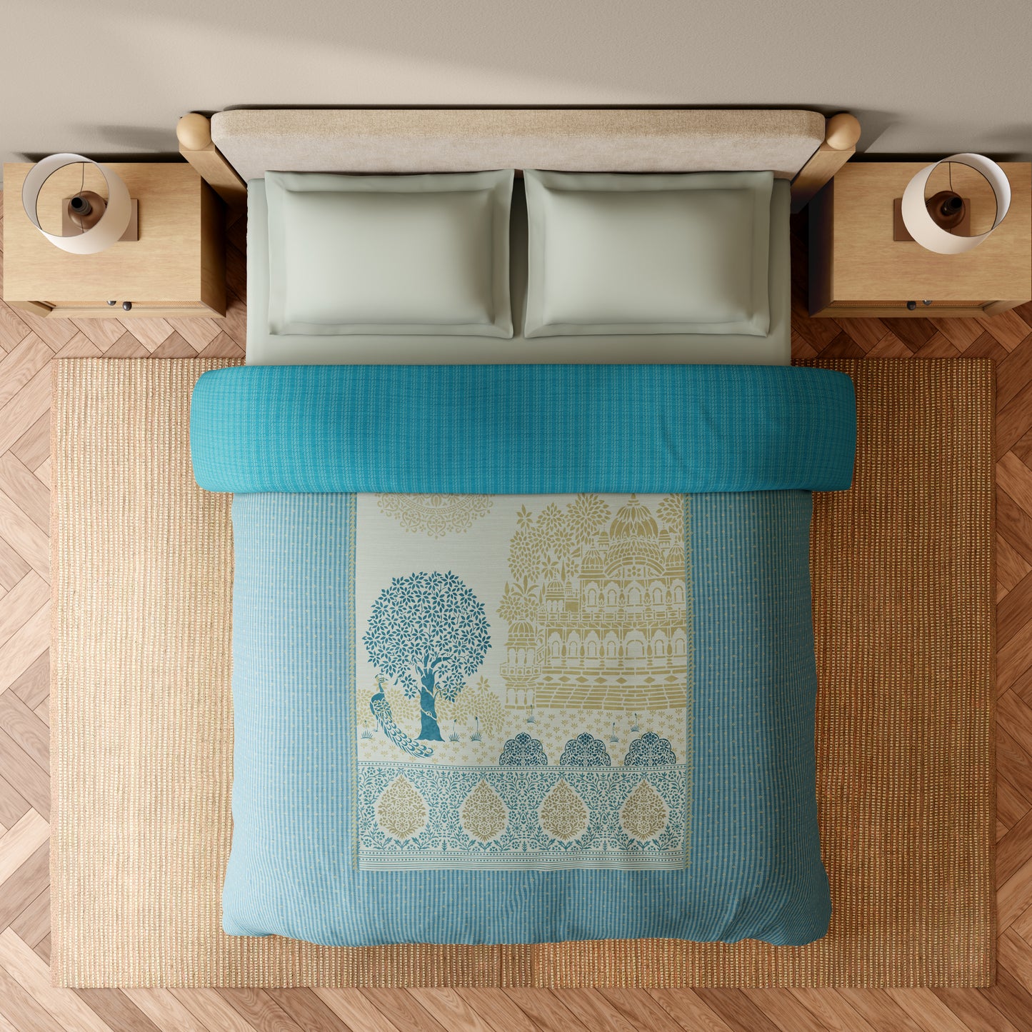 SANJHI RANGANA DIGITAL Quilt Double 300TC 1087473