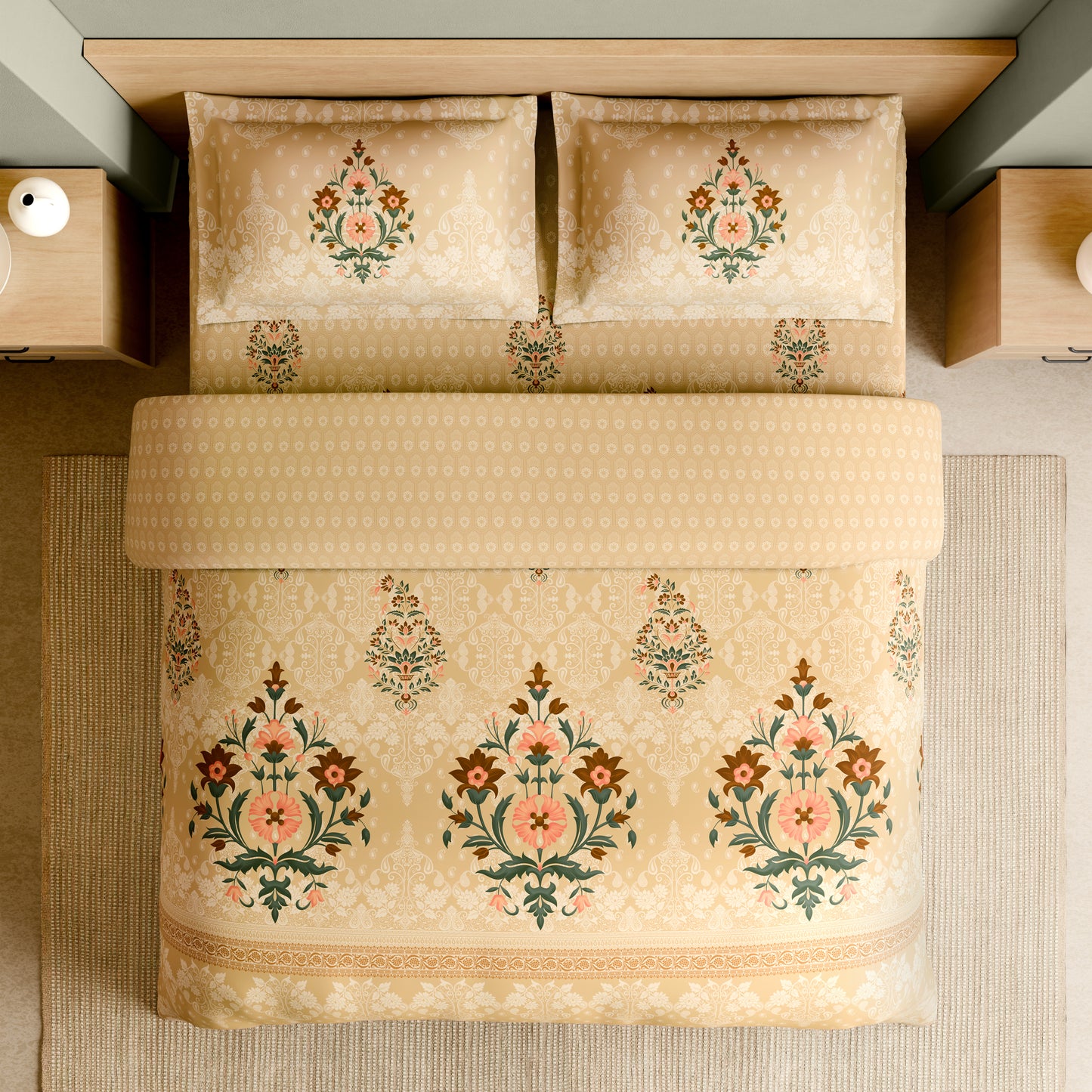 MEENAKARI RANGANA ROTARY Bedsheets Large 210TC 1087676