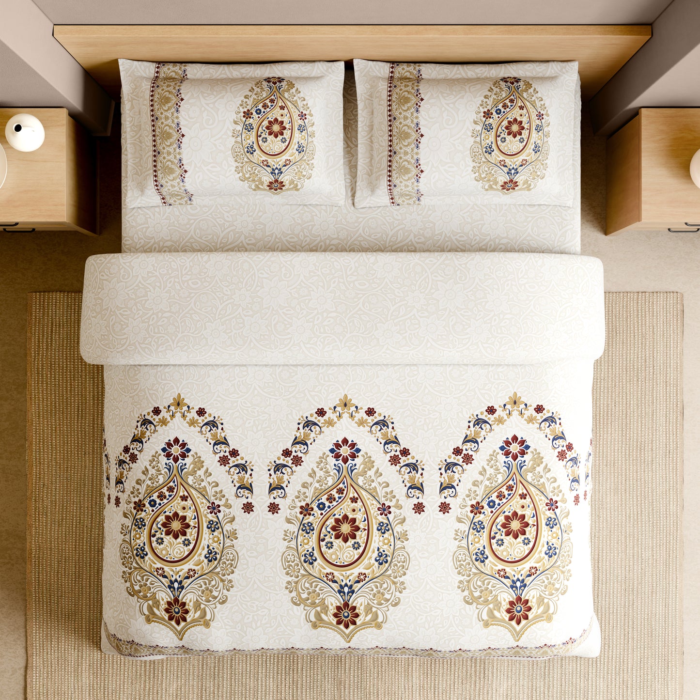 MEENAKARI RANGANA ROTARY Bedsheets Large 210TC 1087677