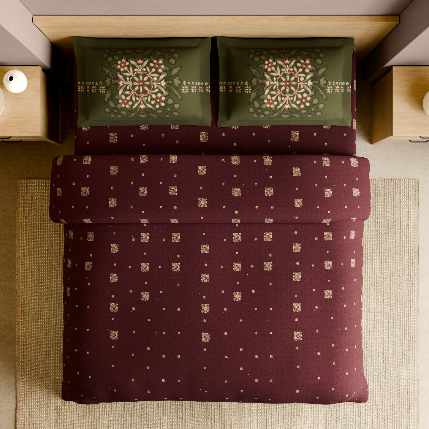 MEENAKARI RANGANA ROTARY Bedsheets Large 210TC 1087692