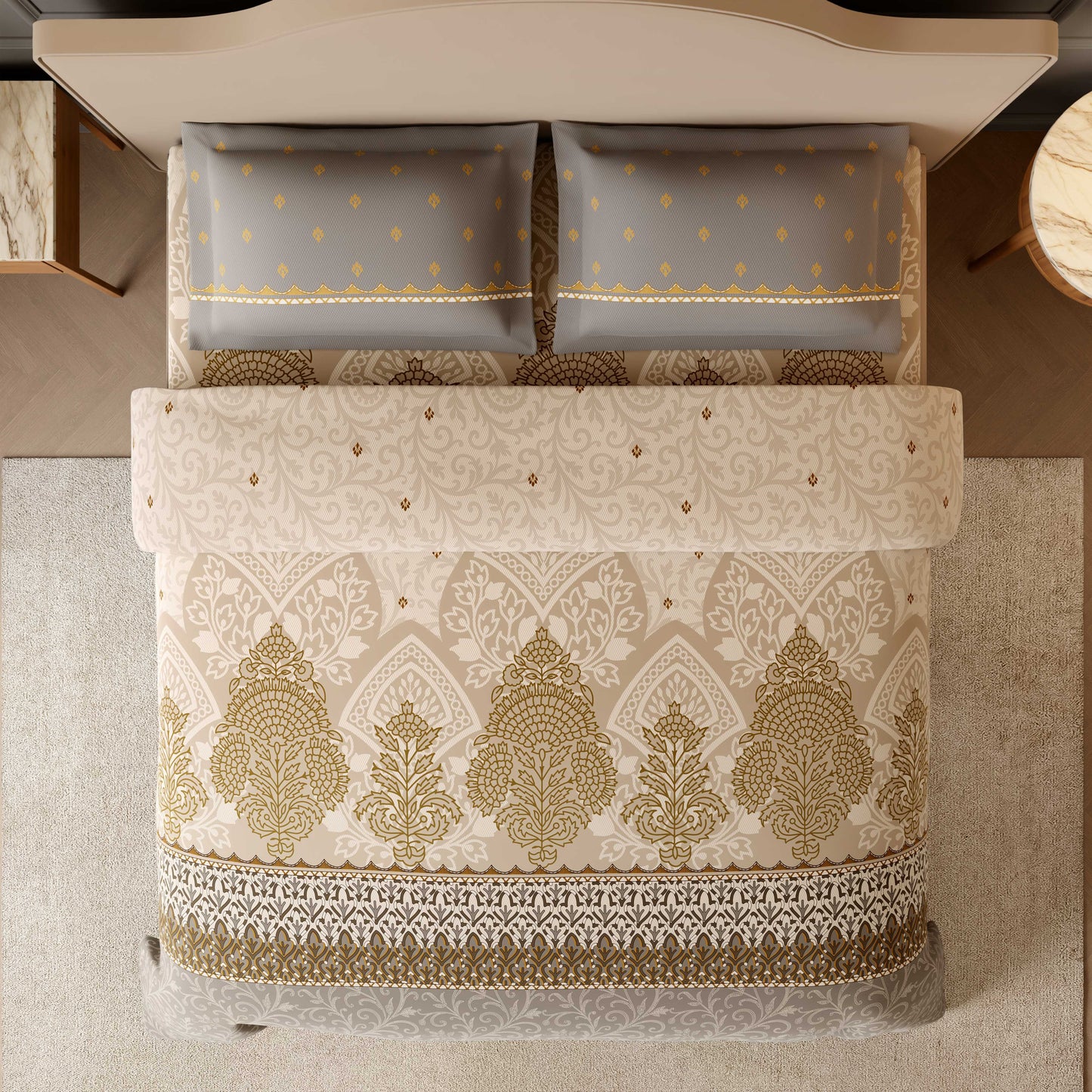 DHOKRA RANGANA SWARNA Bedsheets Large 210TC 1087696