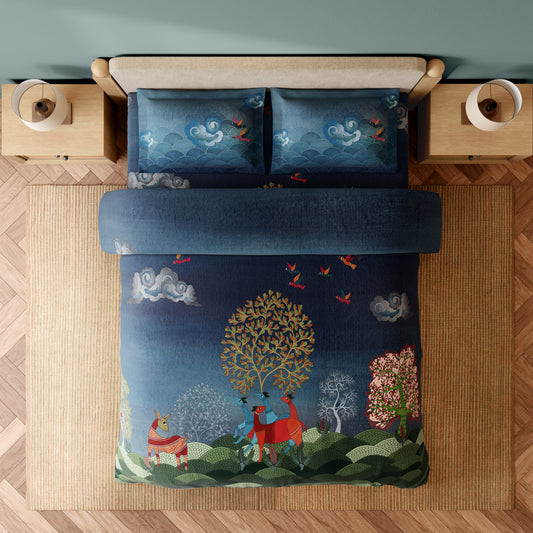GOND RANGANA DIGITAL Bedsheets Large 300TC 1087453