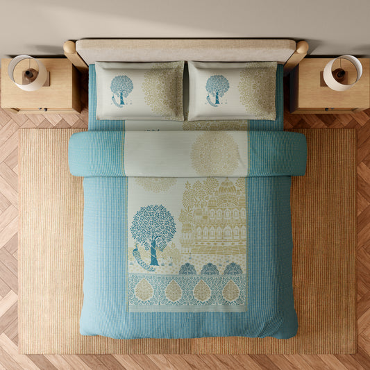 SANJHI RANGANA DIGITAL Bedsheets Large 300TC 1087455