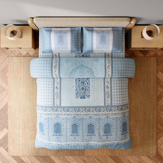 BLUE POTTERY RANGANA DIGITAL Bedsheets Large 300TC 1087457