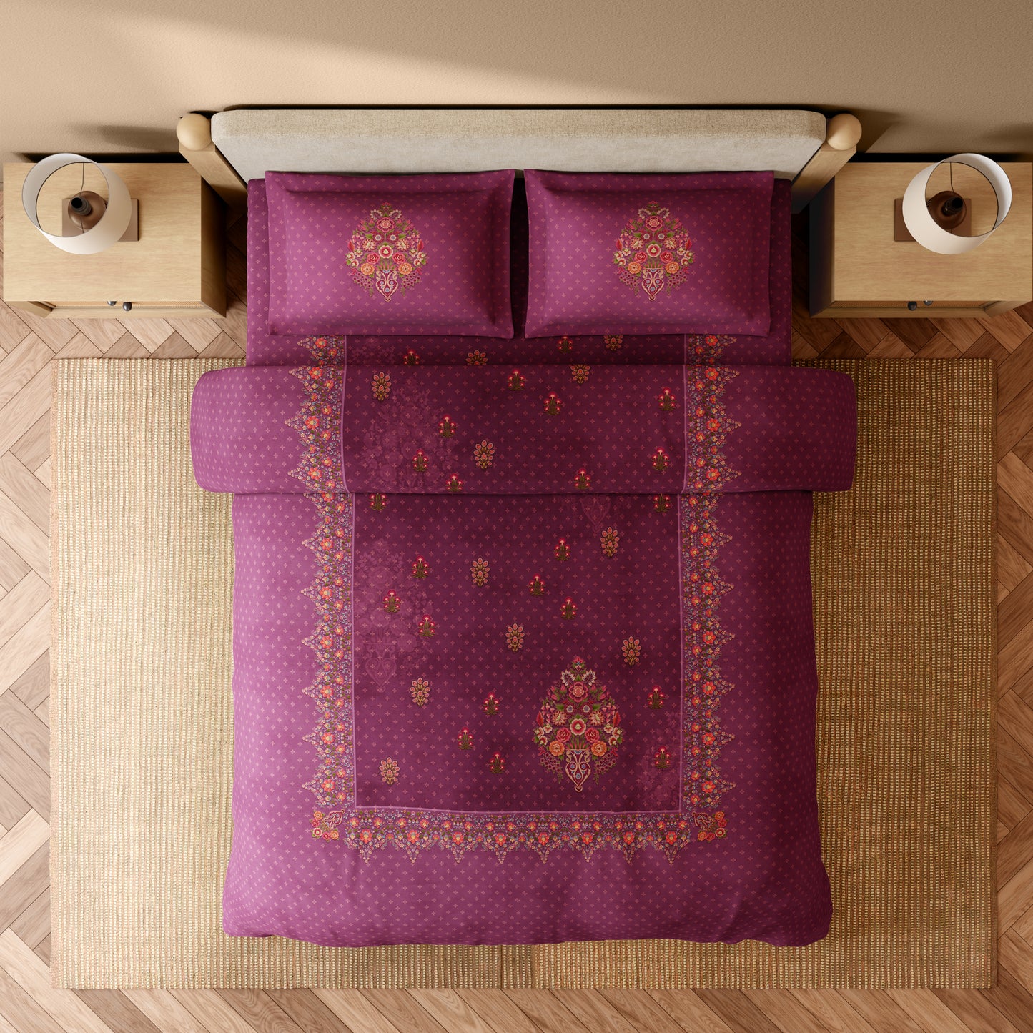 PAPER MACHE RANGANA DIGITAL Bedsheets Large 300TC 1087459