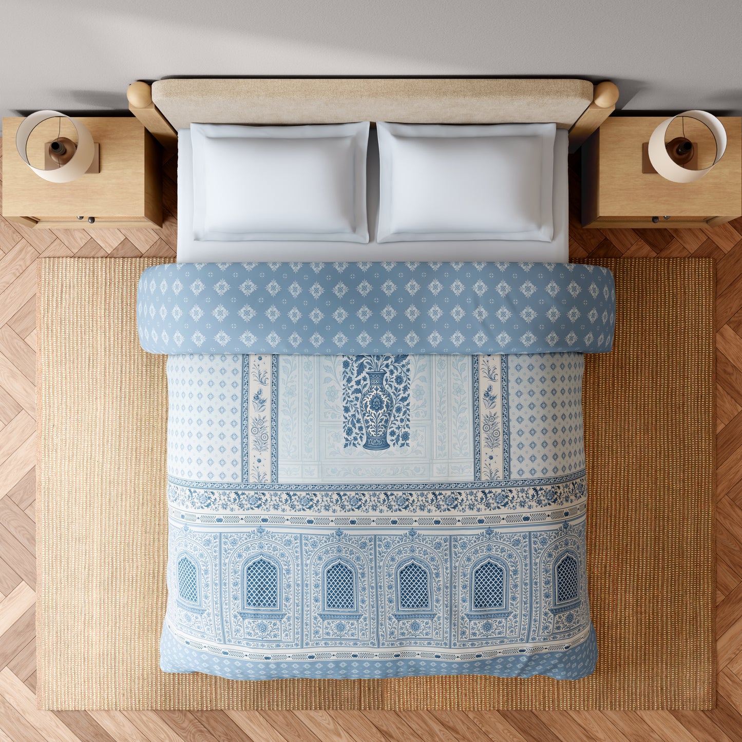 BLUE POTTERY RANGANA DIGITAL Quilt Double 300TC 1087475