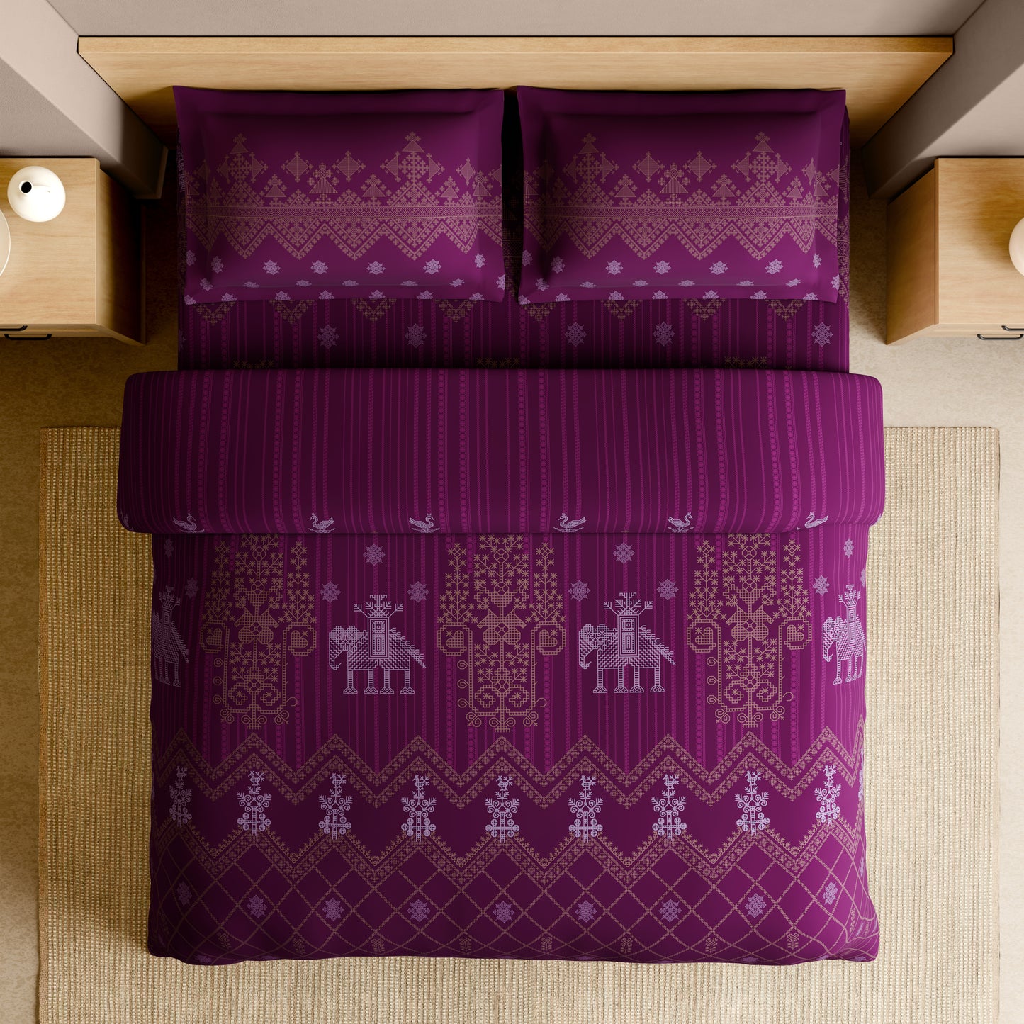 KASUTI RANGANA ROTARY Bedsheets Large 210TC 1087680