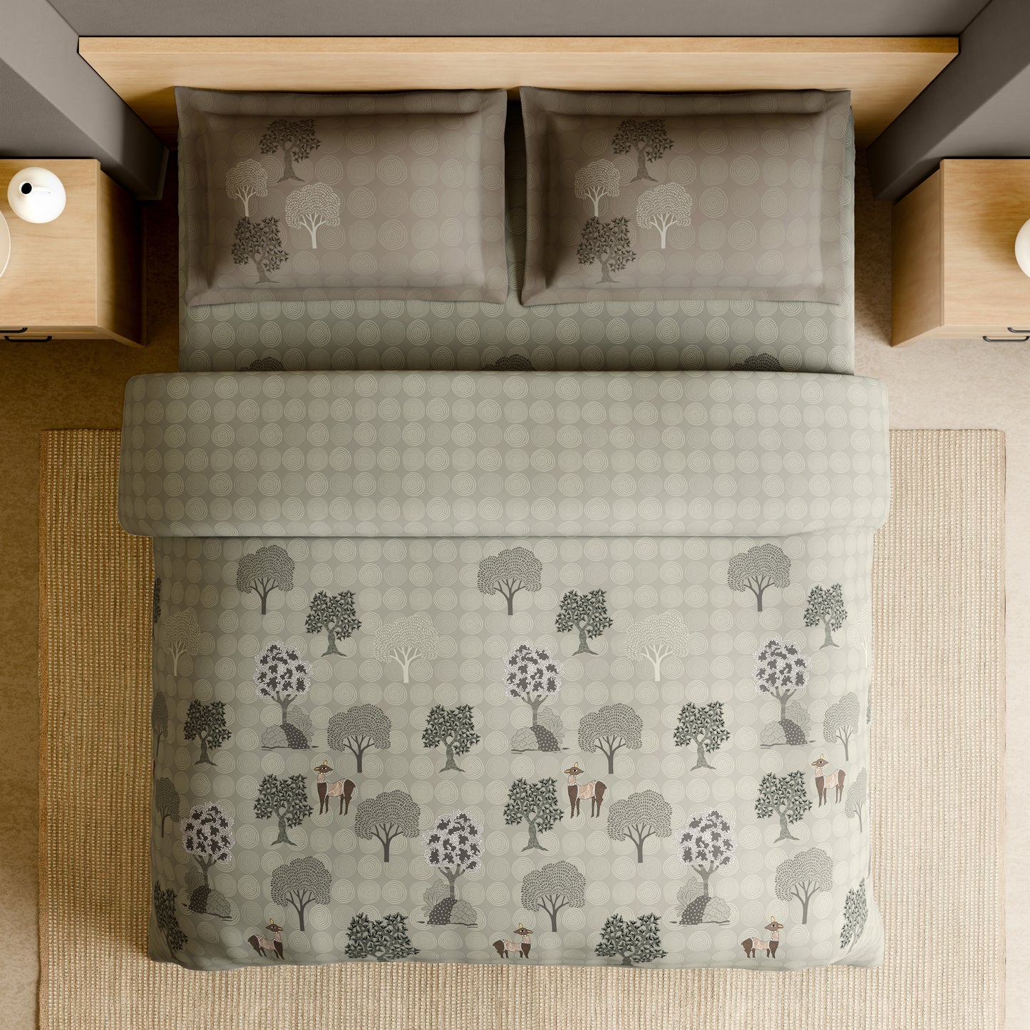 GOND RANGANA ROTARY Bedsheets Large 210TC 1087687