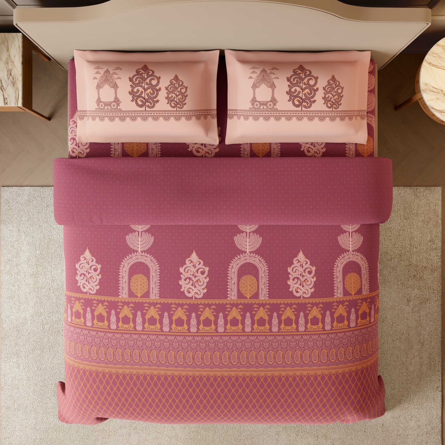 PATACHITRA RANGANA SWARNA Bedsheets Large 210TC 1087699