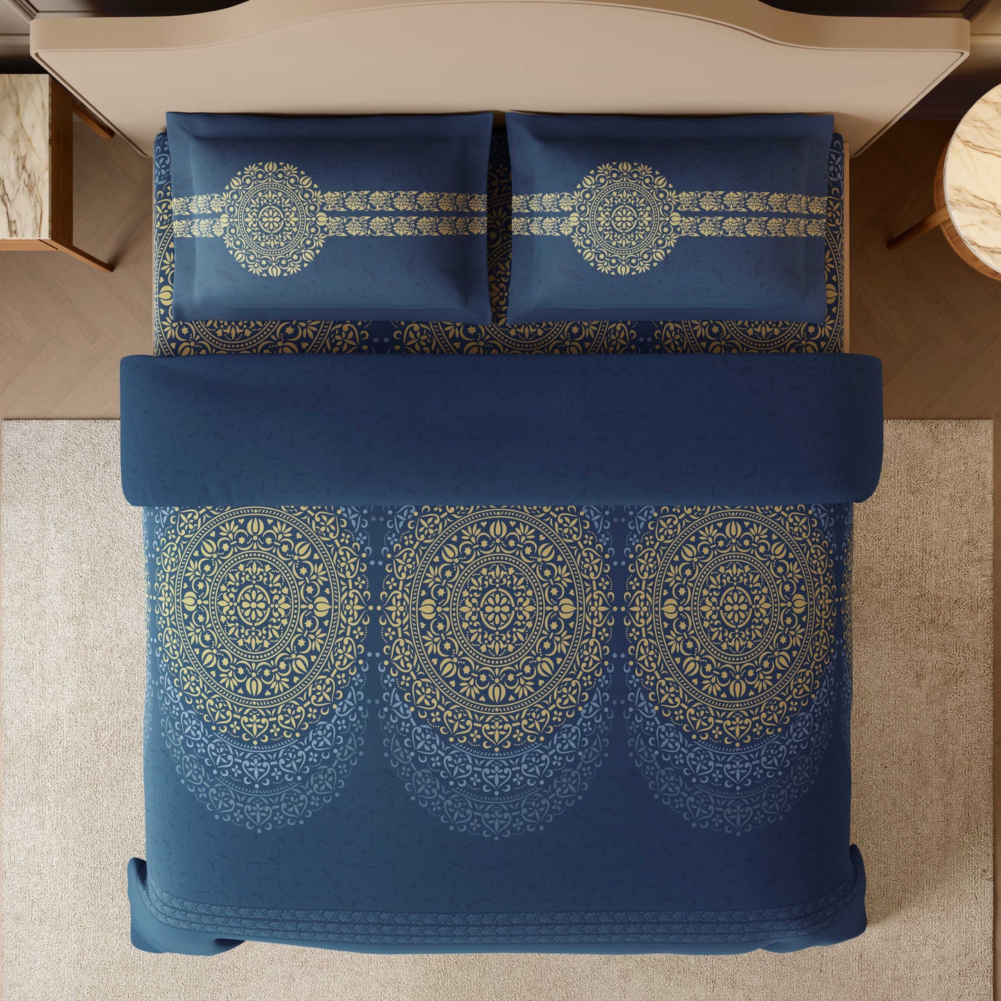 SANJHI RANGANA SWARNA Bedsheets Large 210TC 1087701